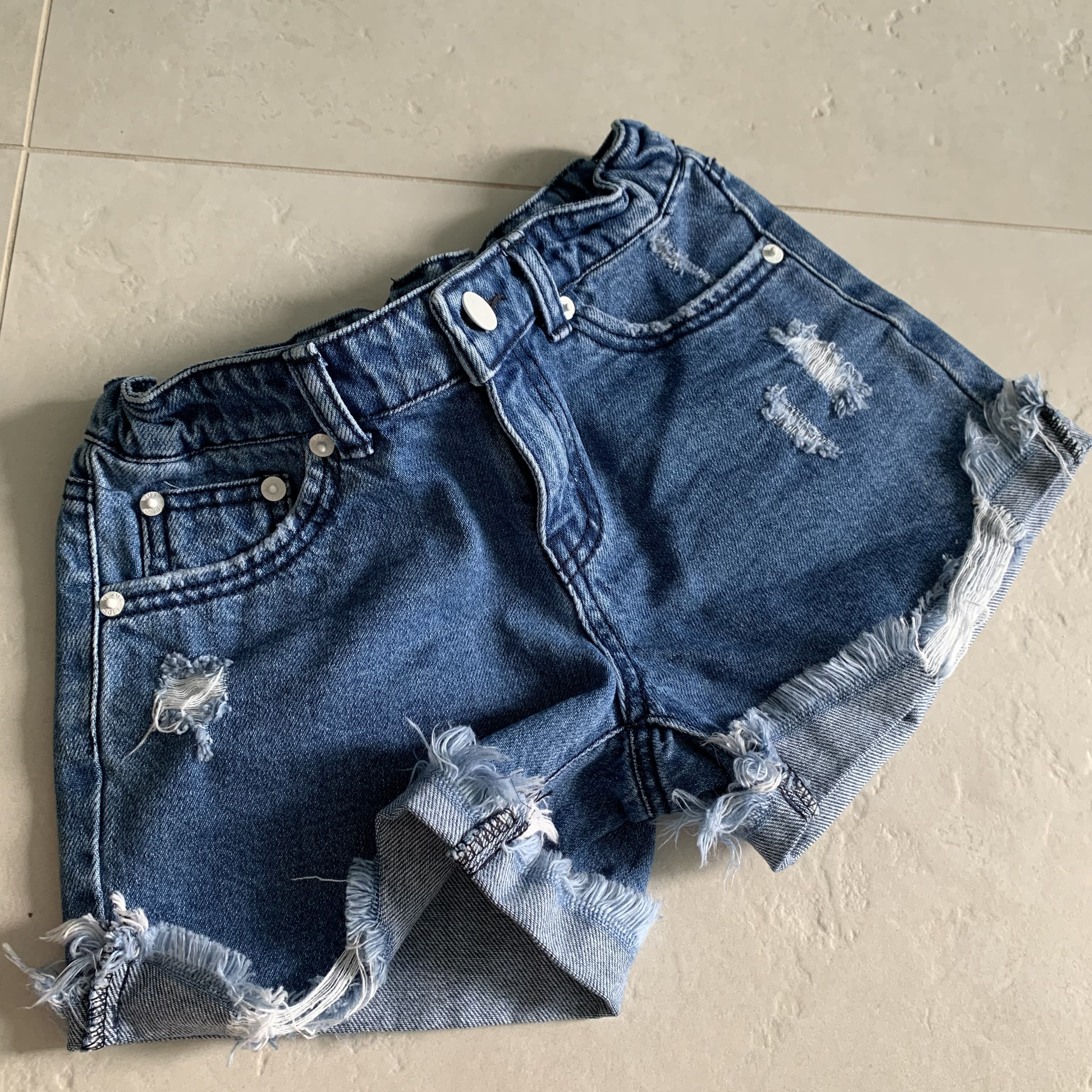 Destroyed Short Pants [2COLORS]