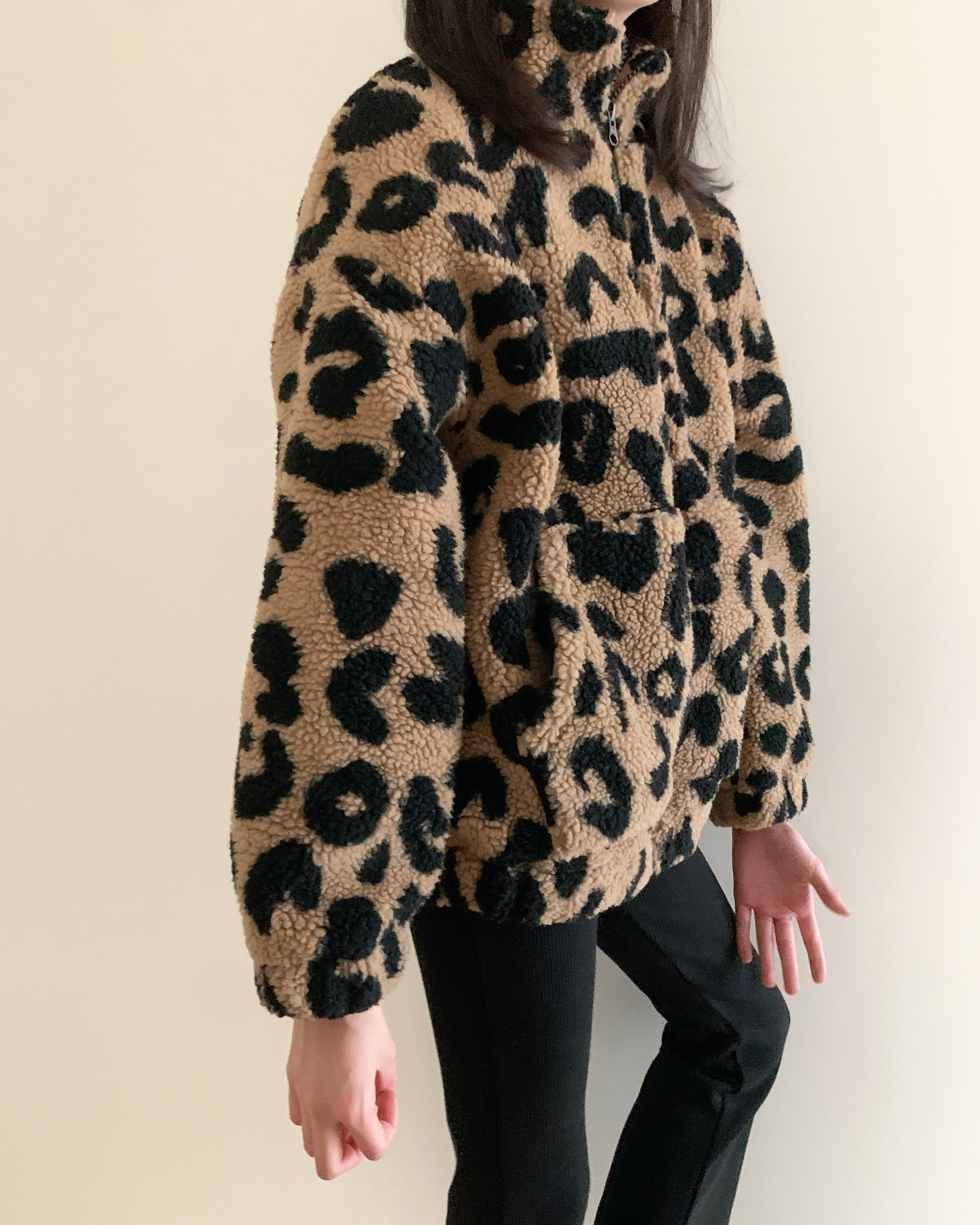 [바로배송] ﻿Leopard Fleece Jacket