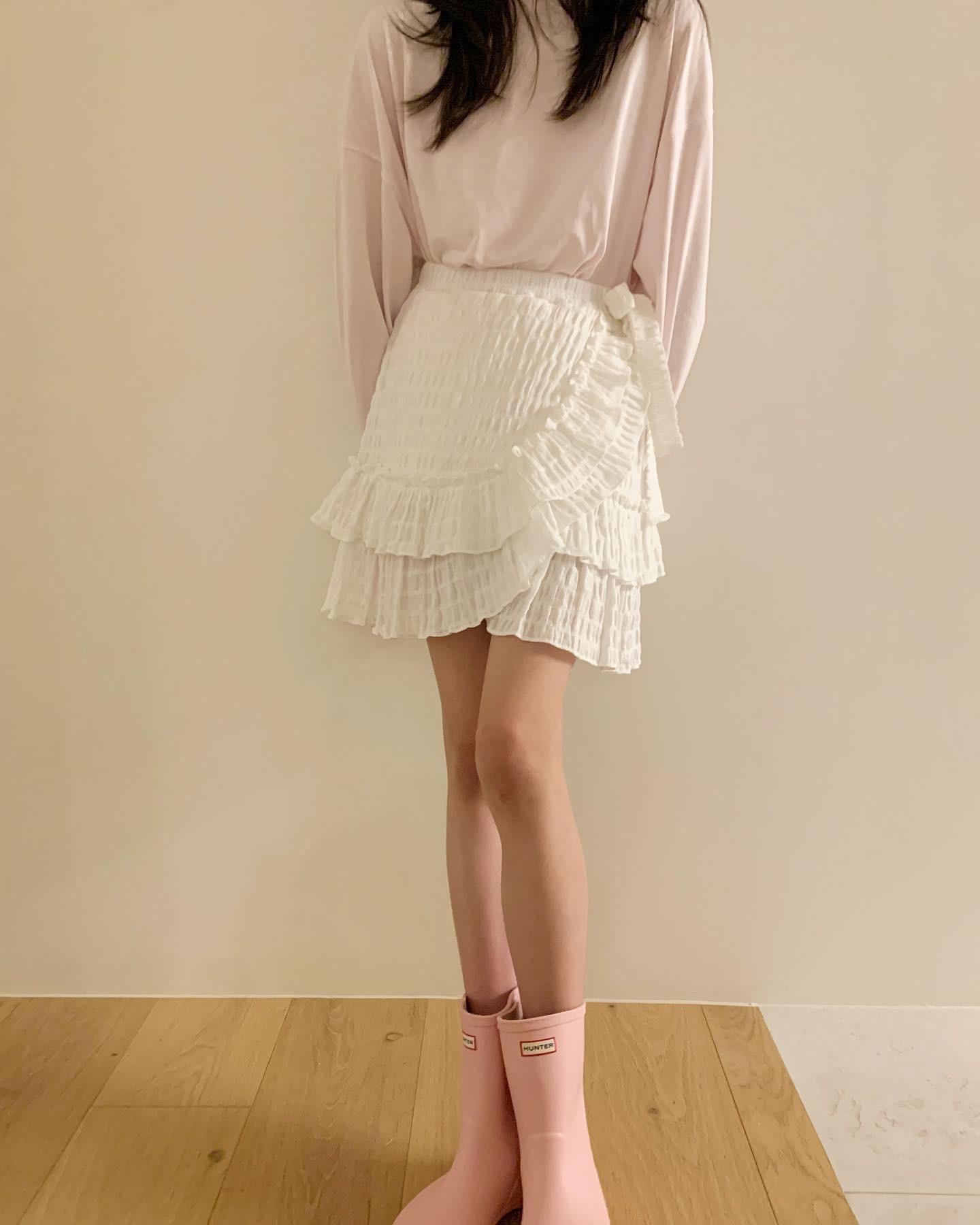 [30%] Ribbon Skirt [WHITE]