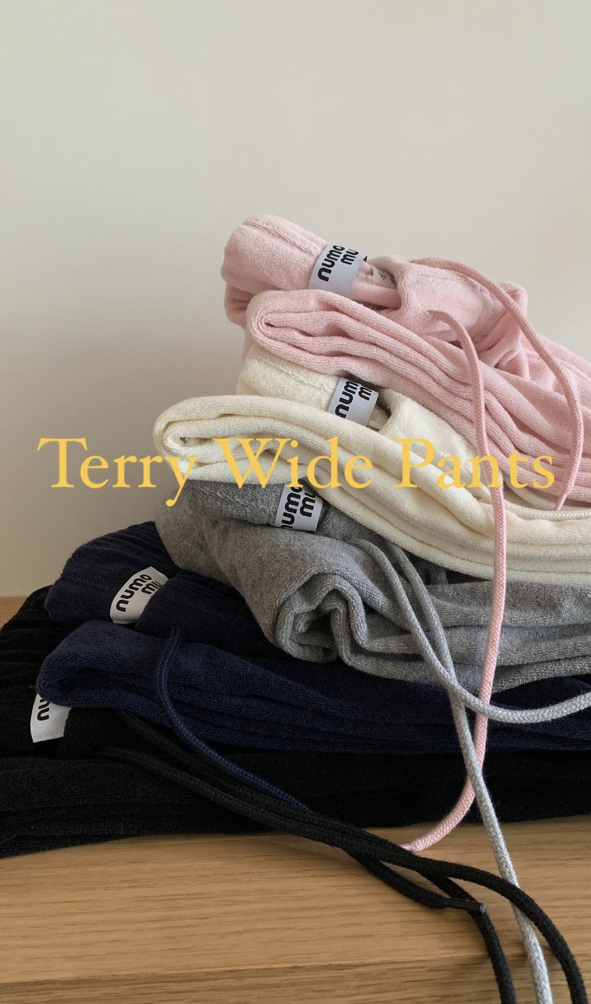 [프리오더] Terry Wide Pants [5col]